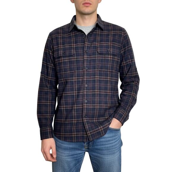 Alesbury Other - Alesbury Long Sleeve Button Up Flannel Shirt Blue Plaid Cotton Men’s Large NWOT